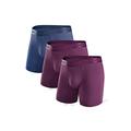DAVID ARCHY Men's Underwear Ultra Soft Micro Modal Boxer Briefs with Fly Boxer Shorts - - XL