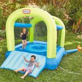 Little Tikes Splash 'n Spray Indoor/Outdoor 2-in-1 Bouncer in Blue/Green | 82.25 H x 84 W x 108 D in | Wayfair 656019C