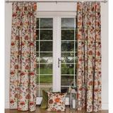 McalisterTextiles Floral Blackout Pinch Pleat Curtain Panels Polyester in Orange/Brown | 54 H in | Wayfair ORANGERENCURTD4