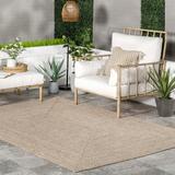 White 96 x 0.3 in Indoor/Outdoor Area Rug - Highland Dunes Owensby Handmade Braided Tan Indoor/Outdoor Patio Rug, | 96 W x 0.3 D in | Wayfair