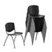 Inbox Zero 880 lb. Capacity Stack Chair w/ Powder Coated Frame Plastic/Acrylic/Metal in Black | 29.75 H x 18 W x 16 D in | Wayfair