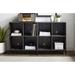 Trent Austin Design® Houchens 33" H x 28.5" W Steel Cube Bookcase in Black/Brown/Gray | 33 H x 28.5 W x 13.5 D in | Wayfair