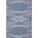 White 47 x 0.25 in Area Rug - Longshore Tides Hodder Geometric Blue/Gray Indoor/Outdoor Area Rug Polypropylene | 47 W x 0.25 D in | Wayfair