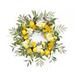 "Lemon/Floral Wreath 22""D Foam/Plastic - Melrose International 78775DS"