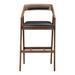 PADMA BARSTOOL BLACK VEGAN LEATHER - Moe's Home Collection CB-1026-03