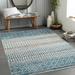 Pinamopoan 2'7" x 7'3" Washable Moroccan Black/Blue/Gray/Ink Blue/Light Beige/Light Gray/Teal/Peach Washable Runner - Hauteloom