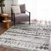 Lyssons 7'10" x 10' Washable Moroccan Black/Gray/Light Gray Washable Area Rug - Hauteloom