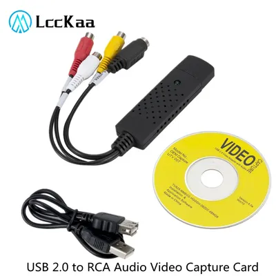 Lckaa – adaptateur USB 2.0 vers RCA convertisseur carte de Capture Audio et vidéo câbles PC pour