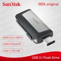 SanDisk – clé USB 3.1 de type-c support à mémoire de 16GB 32GB 64GB 128GB OTG Ultra double