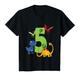 Kinder Kinder Geburtstagsshirt 5 Jahre Junge Dino T-Shirt T-Shirt