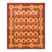 Overton Hand Knotted Wool Vintage Inspired Modern Contemporary Arts & Crafts Red Area Rug - 7' 10" x 9' 5"