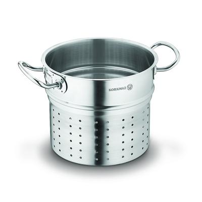 Korkmaz Stainless Steel Steamer, Steaming Pasta - 5 Quart