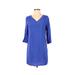 Old Navy Casual Dress - Shift: Blue Solid Dresses - Women's Size X-Small