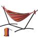 Arlmont & Co. Bookout Classic Hammock w/ Stand Cotton in Red/Blue | 43 H x 46 W x 111 D in | Wayfair 2448182CDC104C8C928AE466E66D5ED8