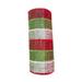 Ribbon Poly Burlap Check Mesh Red Lime White 10" x 10YD - Size: 10" x 10YD - Size: 10" x 10YD