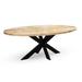 ONDA-XM Solid Wood Dining Table - Natural Oak/Black