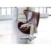 ST ANNE SWIVEL CLUB CHAIR DARK BROWN LEATHER - Moe's Home Collection PK-1005-20