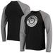 Men's New Era Black/Gray Las Vegas Raiders League Raglan Throwback Long Sleeve T-Shirt