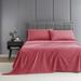 Ebern Designs Anderson 1800 Series Double-Brushed Hypoallergenic Sheet Set Microfiber/Polyester in Pink | Twin XL | Wayfair