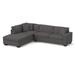 Gray Sectional - Mercury Row® Hannah Sectional Faux Leather/Polyester | 35 H x 115.75 W x 87.25 D in | Wayfair 917FD417804142C8B75F34B6B8D7A98A