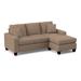 Brown Sectional - Mercury Row® Morpheus 2 - Piece Chaise Sectional Faux Leather/Polyester | 36 H x 82 W x 59 D in | Wayfair