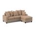 Brown Sectional - Wade Logan® Alger 2 - Piece Chaise Sectional Microfiber/Microsuede | 39 H x 82 W x 59 D in | Wayfair