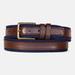 Nautica Men's Faux-Leather-Trimmed Belt Brown Stone, 34W