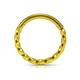 AZARIO LONDON 9K Solid Yellow Gold Twisted Rope 18 Gauge (1.0MM) - 8MM Diameter Hinged Clicker Segment Ring Ear Septum Tragus Helix Piercing Jewellery