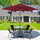 Greenbay 3m Garden Parasol Sun Shade Aluminium UV Outdoor Patio Umbrella With Crank Wine Red