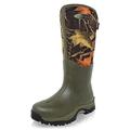 Dirt Boot Neoprene Wellington Muck Boots Pro Sport Wide Calf Adjustable Gusset (11 UK, Green/Camo, numeric_11)