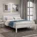 White Twin Platform Bed with Headboard
