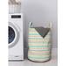 East Urban Home Ambesonne Striped Laundry Bag Fabric in Gray/Green/Pink | 12.99 H x 12.99 W in | Wayfair D9655100266244B9A188084ECCDF5A45