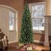 The Holiday Aisle® 6'6" H Slender Green Pine Christmas Tree w/ 250 Lights, Metal in Green/White | 78 H x 28 W in | Wayfair