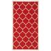 Red 24 x 0.25 in Area Rug - Wade Logan® Arneshia Geometric/Beige Indoor/Outdoor Area Rug | 24 W x 0.25 D in | Wayfair WNPR3889 39828233