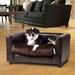 Tucker Murphy Pet™ Ozzie Dog Sofa Faux Leather/Memory Foam in Black | 3 H x 23 W x 17 D in | Wayfair E06408B3861242C7B453E46ADFF2AC0C