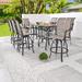 Wildon Home® Abrina Square 8 - Person Bar Height Bistro Outdoor Dining Set Metal in Gray | Wayfair 4600C4AD4C374424B81174CD4EB898EA