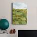 Winston Porter -Woven Pasture I Premium Gallery Wrapped Canvas - Ready To Hang Metal in Blue/Green/Indigo | 48 H x 32 W x 1 D in | Wayfair