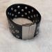 Coach Jewelry | Coach Black And Silver Leather Bracelet | Color: Black | Size: Os