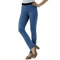 Plus Size Women's Invisible Stretch® All Day Straight-Leg Jean by Denim 24/7 in Medium Stonewash Sanded (Size 20 W)