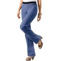 Plus Size Women's Invisible Stretch® All Day Bootcut Jean by Denim 24/7 in Medium Stonewash Sanded (Size 14 W)