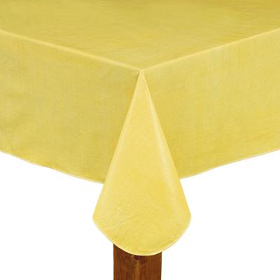 Wide Width CAFÉ DEAUVILLE Tablecloth by LINTEX LINENS in Yellow (Size 52" W 52" L)