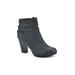 Women's White Mountain Spade Ankle Bootie by White Mountain in Black Suede Smooth (Size 8 1/2 M)