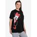 Plus Size Women's Disney Women's Minnie Mouse Leaning Short Sleeve T-Shirt Black by Disney in Black (Size 5X (30-32))