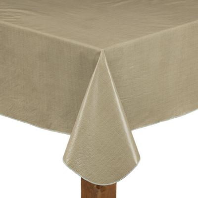 Wide Width CAFÉ DEAUVILLE Tablecloth by LINTEX LINENS in Taupe (Size 52