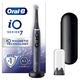 Oral-B iO7 Electric Toothbrushes For Adults, Gifts For Women / Men, App Connected Handle, 1 Toothbrush Head & Travel Case, 5 Modes with Teeth Whitening, Black