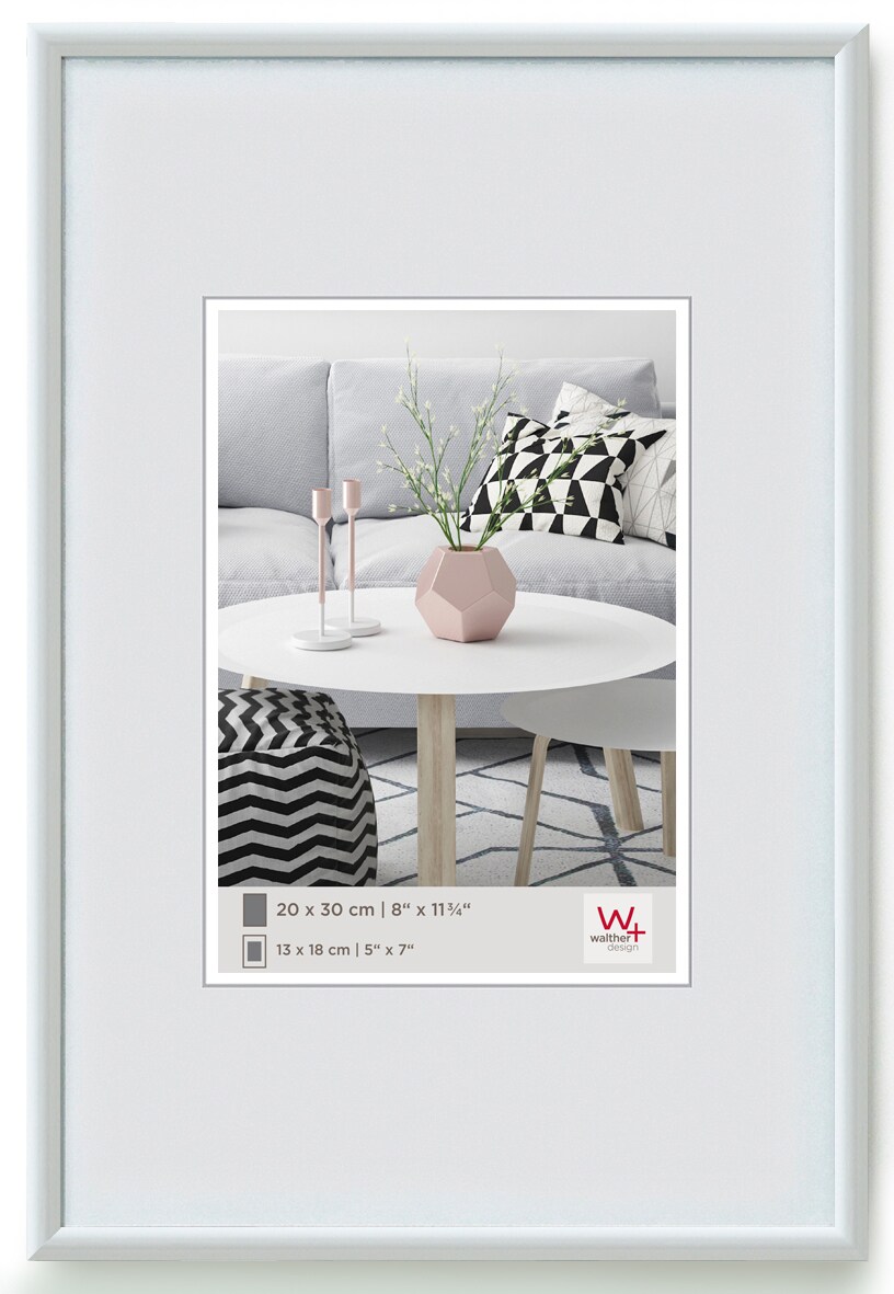 walther + design Galeria Kunststoff Bilderrahmen, weiss, 42 x 59,4 cm (DIN A 2) Image