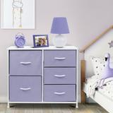 5 Drawer Bedroom Chest Dresser and TV Stand, Pastel Collection