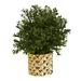 15" Sweet Grass Artificial Plant Gold Planter (Indoor/Outdoor)