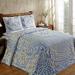 Better Trends Florence Collection 100% Cotton Medallion Design Machine Washable Bedspread Set