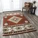 Red 60 x 0.6 in Area Rug - Millwood Pines Eastman Southwestern Handmade Tufted Wool Area Rug Wool | 60 W x 0.6 D in | Wayfair